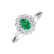 Prsteň s diamantmi a smaragdom Fairy Goddess1
