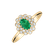 Prsteň s diamantmi a smaragdom Fairy Goddess1