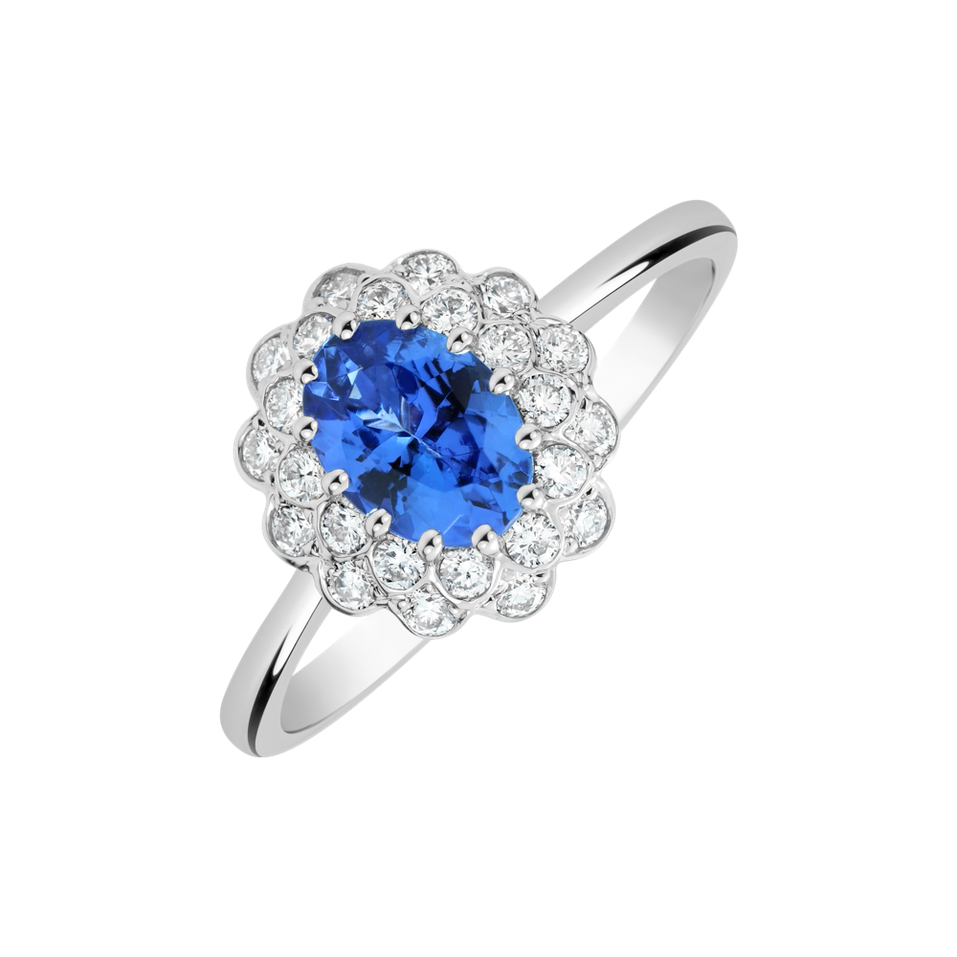Prsteň s diamantmi a tanzanitom Fairy Goddess