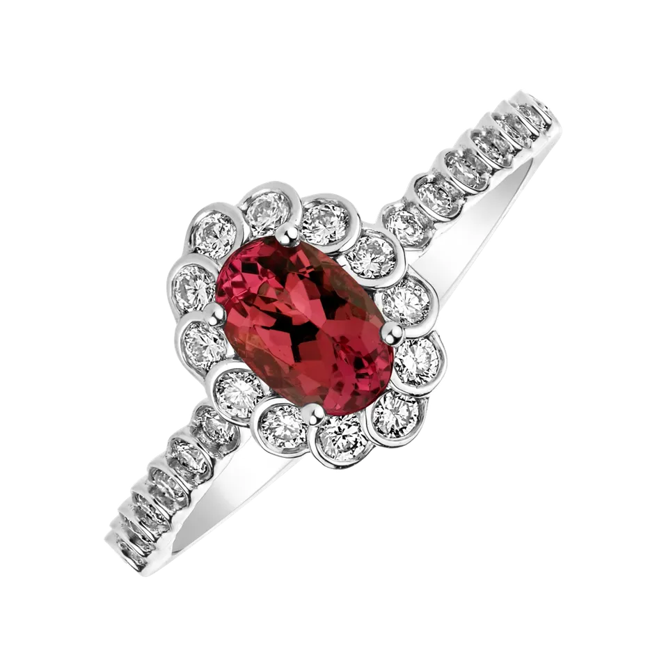 Prsteň s diamantmi a rubínmi Glamour Princess