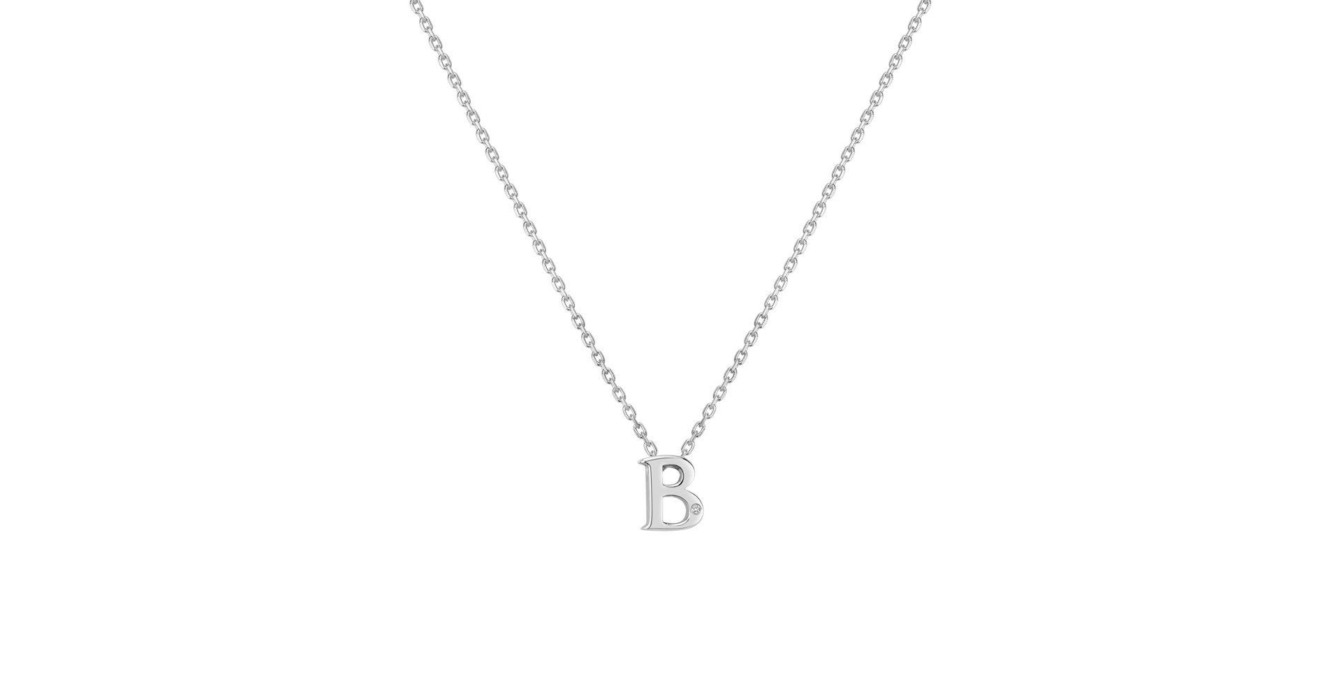 Náhrdelník s diamantom Flat Line B