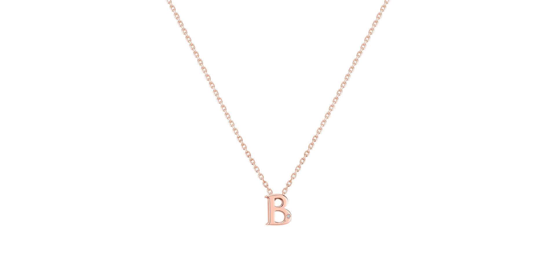 Náhrdelník s diamantom Flat Line B