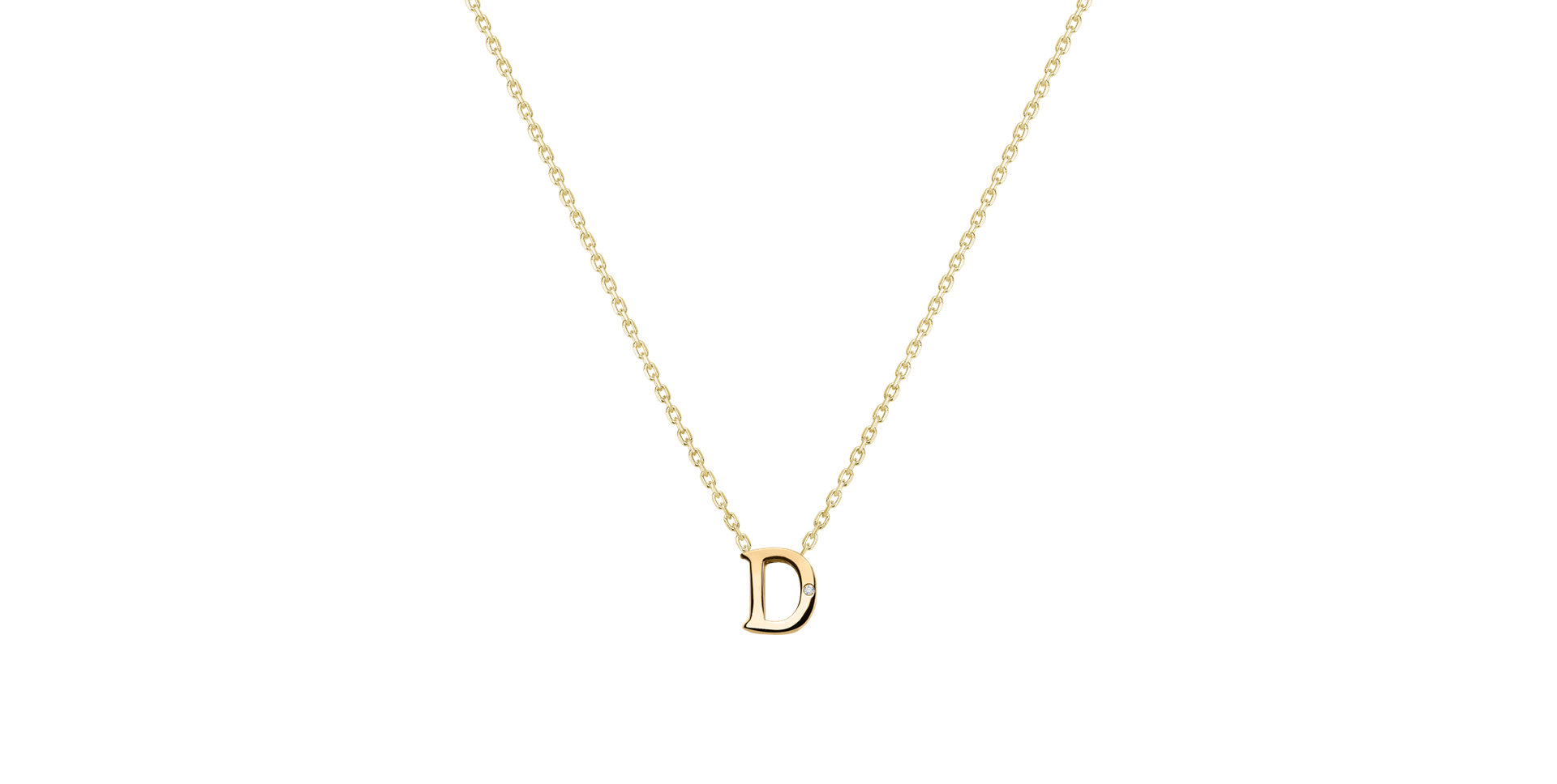 Náhrdelník s diamantom Flat Line D