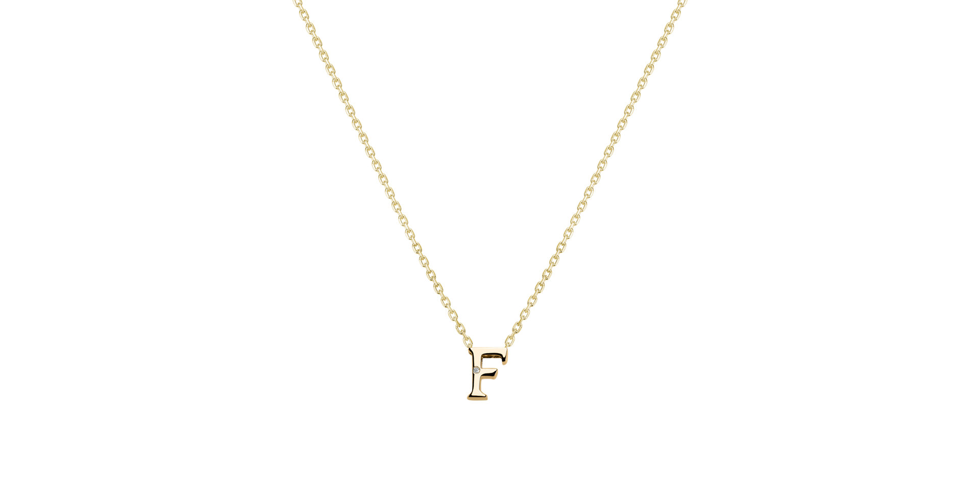 Náhrdelník s diamantom Flat Line F