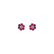 Náušnice s diamantom a rubínmi Shiny Flower2