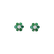 Náušnice s diamantom a smaragdmi Shiny Flower2