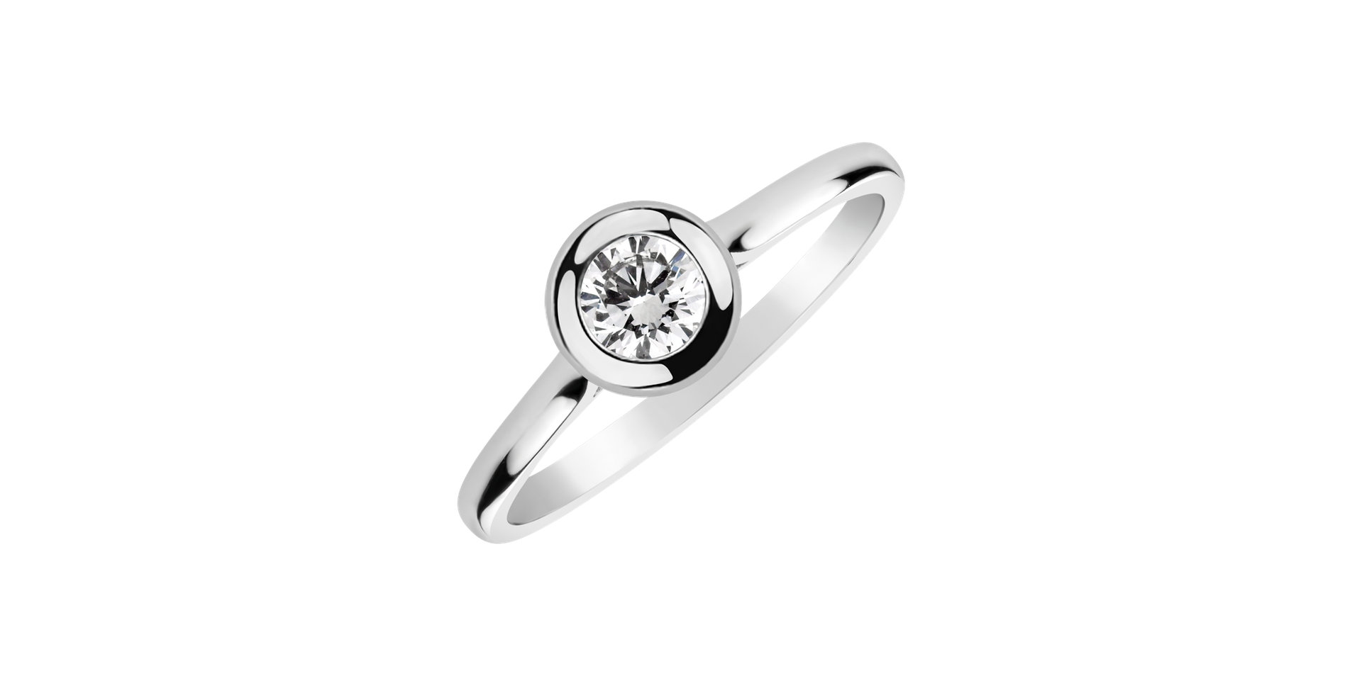 Prsteň s diamantom Classy Dot