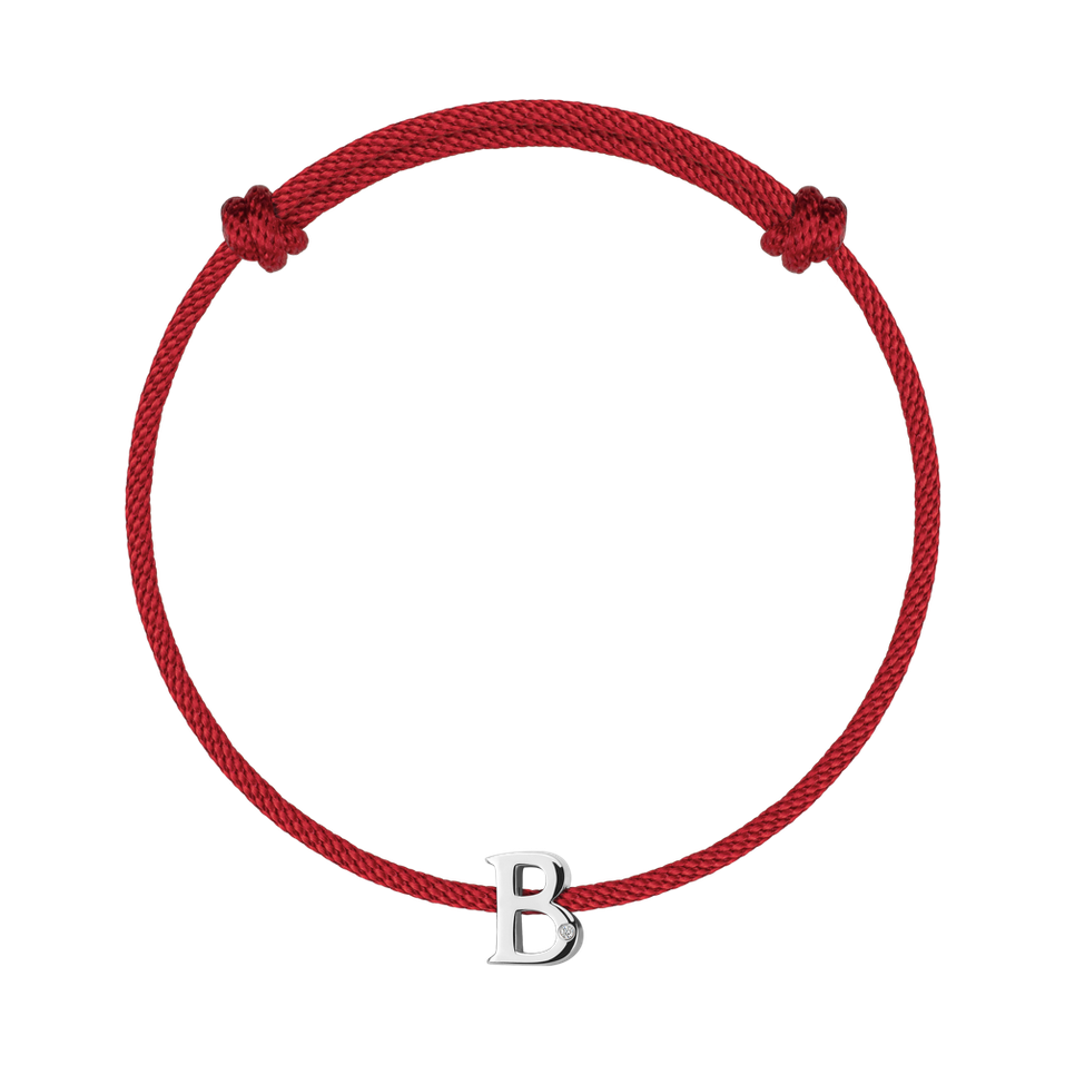 Diamantový náramok so šnúrkou Flat Line B