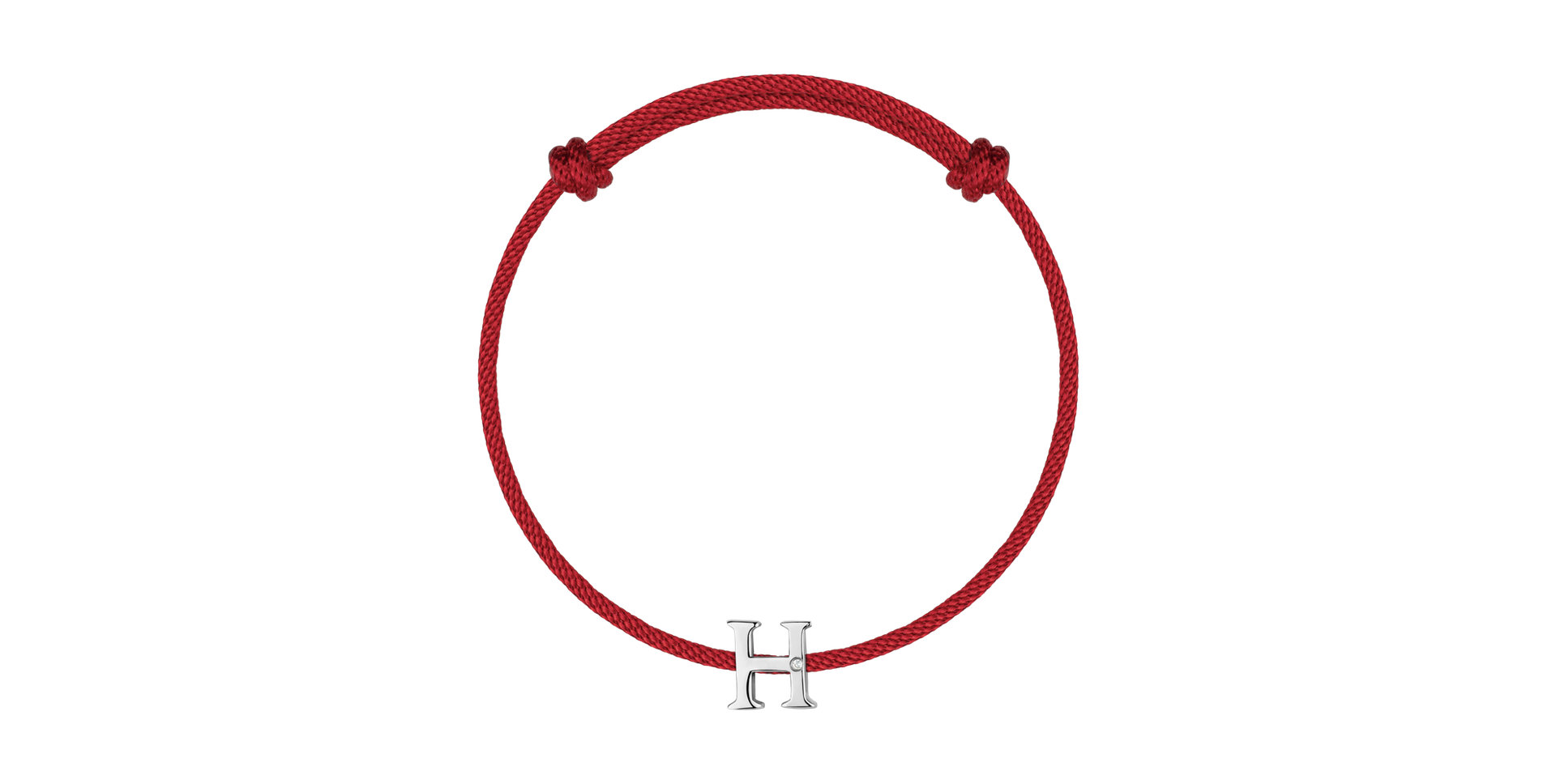 Diamantový náramok so šnúrkou Flat Line H