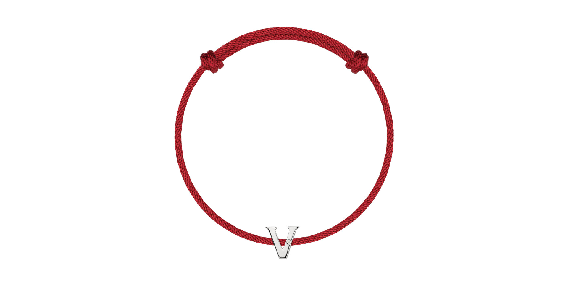 Diamantový náramok so šnúrkou Flat Line V