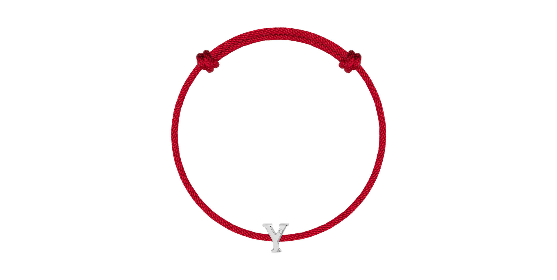 Diamantový náramok so šnúrkou Flat Line Y