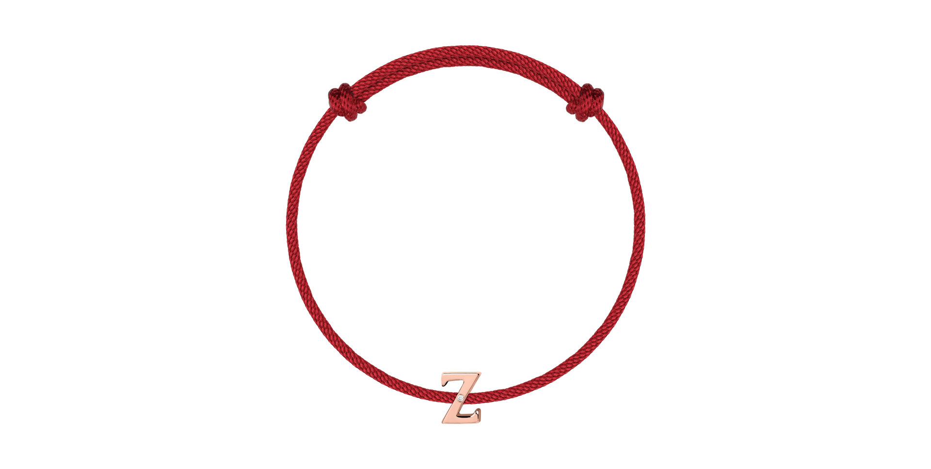Diamantový náramok so šnúrkou Flat Line Z