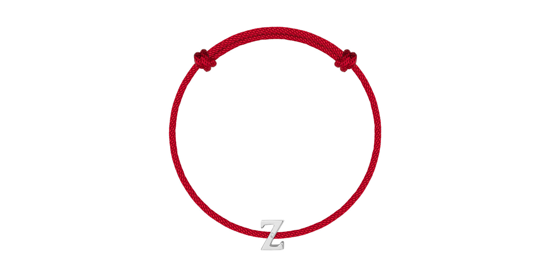 Diamantový náramok so šnúrkou Flat Line Z