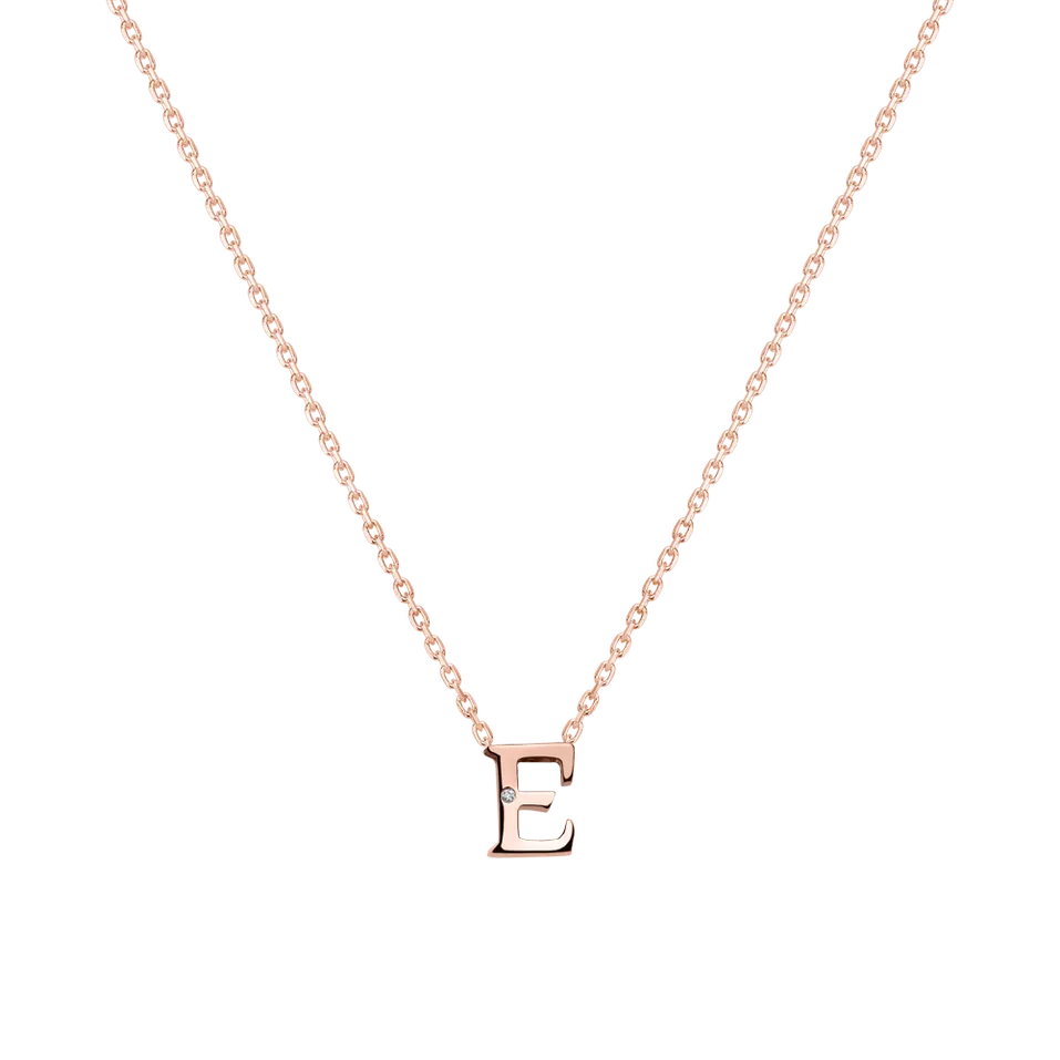 Náhrdelník s diamantom Flat Line E