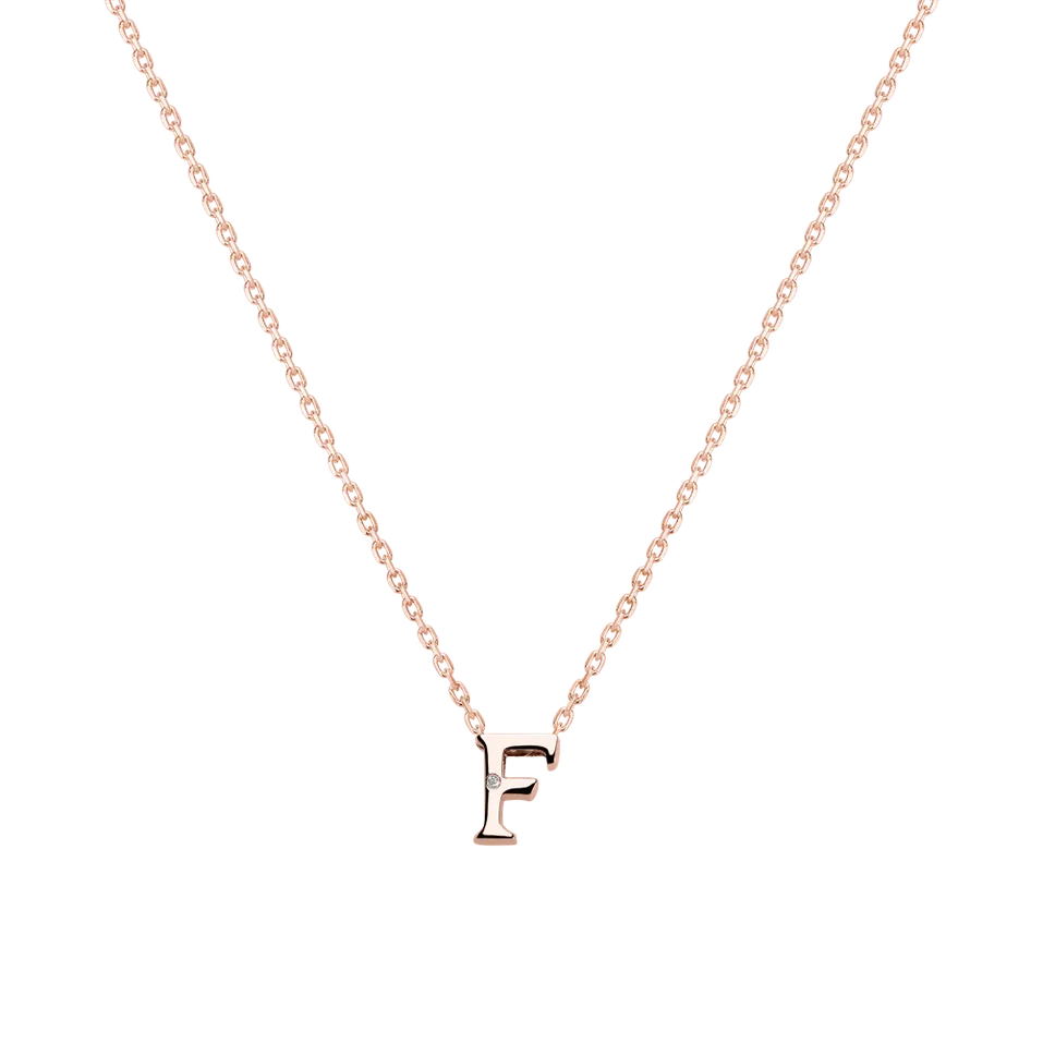 Náhrdelník s diamantom Flat Line F