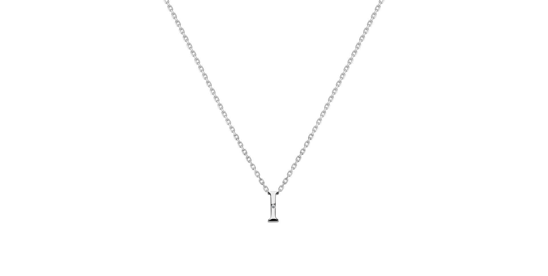 Náhrdelník s diamantom Flat Line I