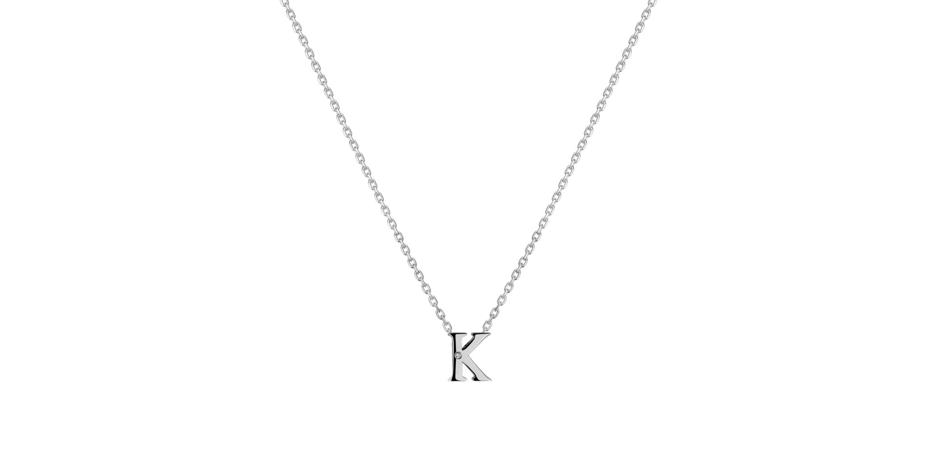Náhrdelník s diamantom Flat Line K