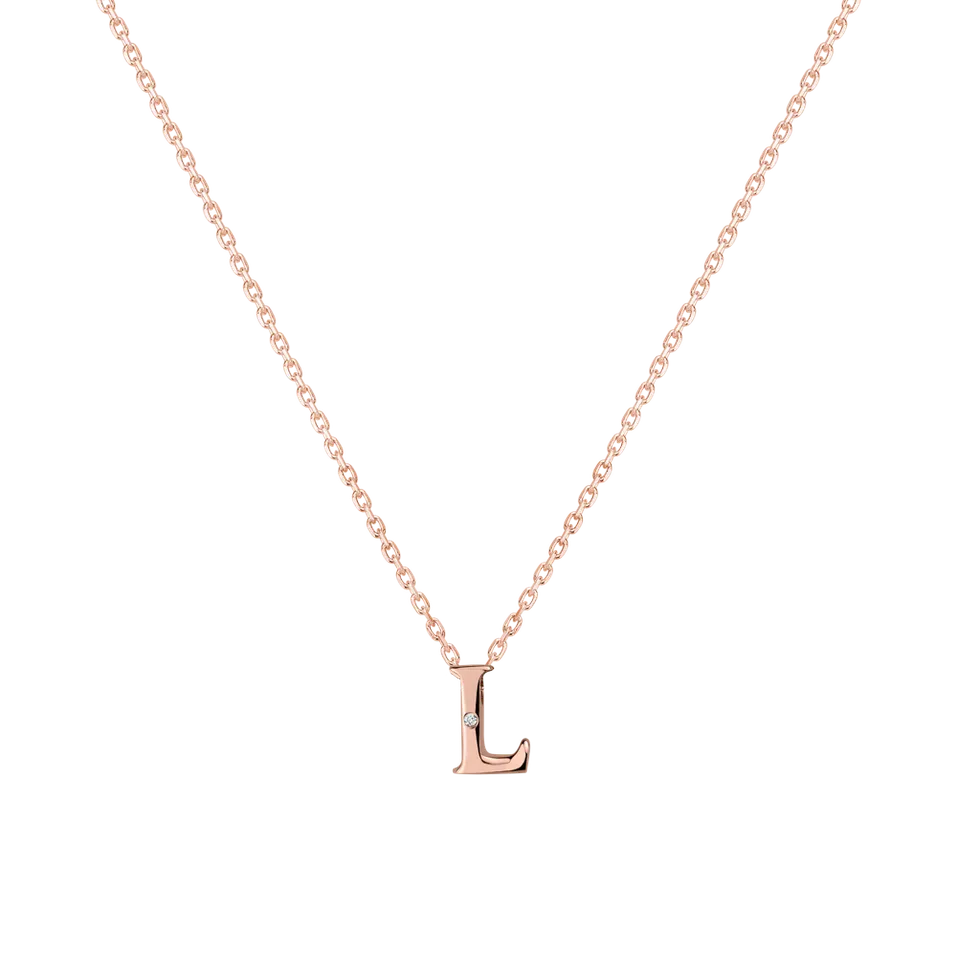 Náhrdelník s diamantom Flat Line L