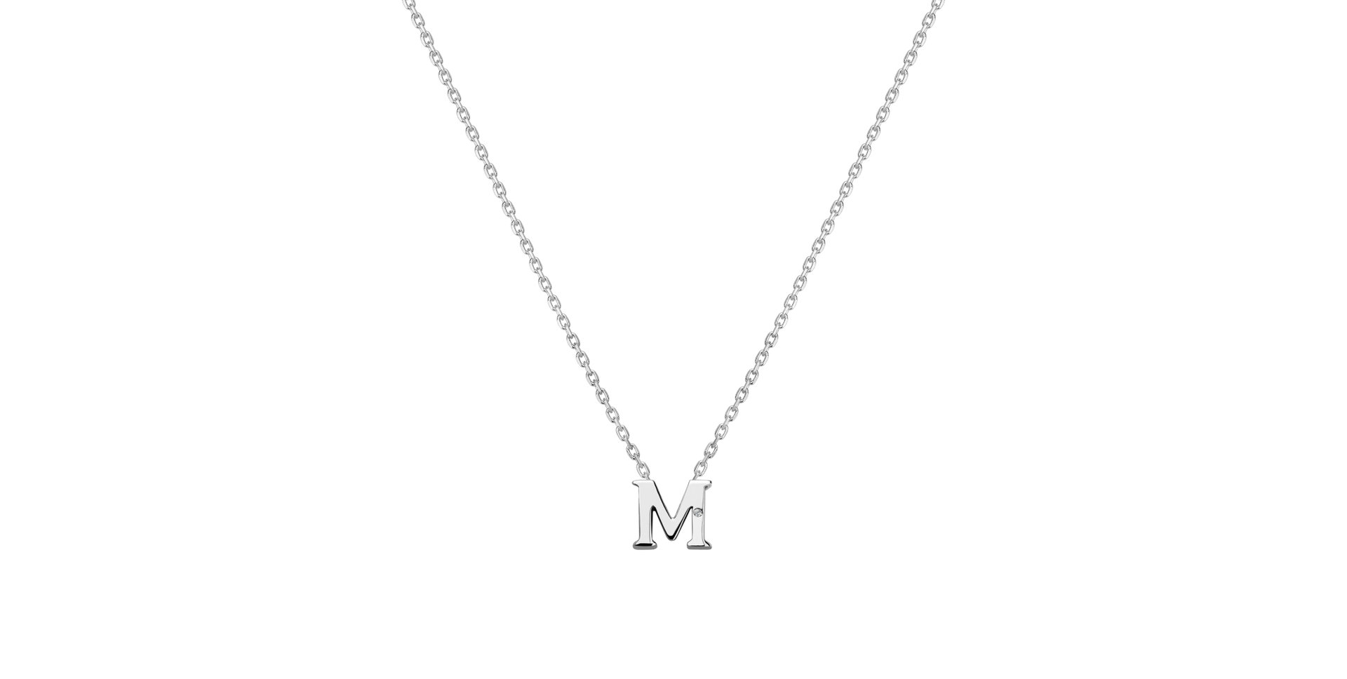 Náhrdelník s diamantom Flat Line M