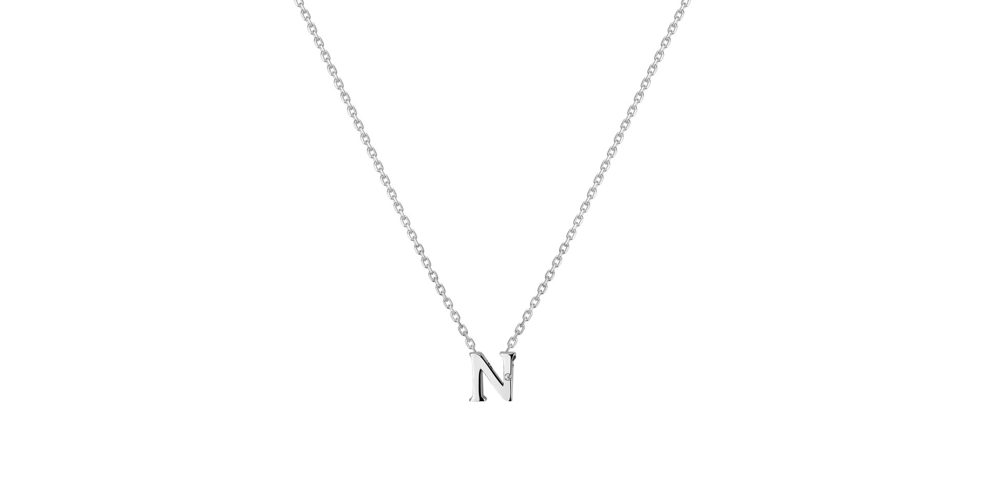 Náhrdelník s diamantom Flat Line N