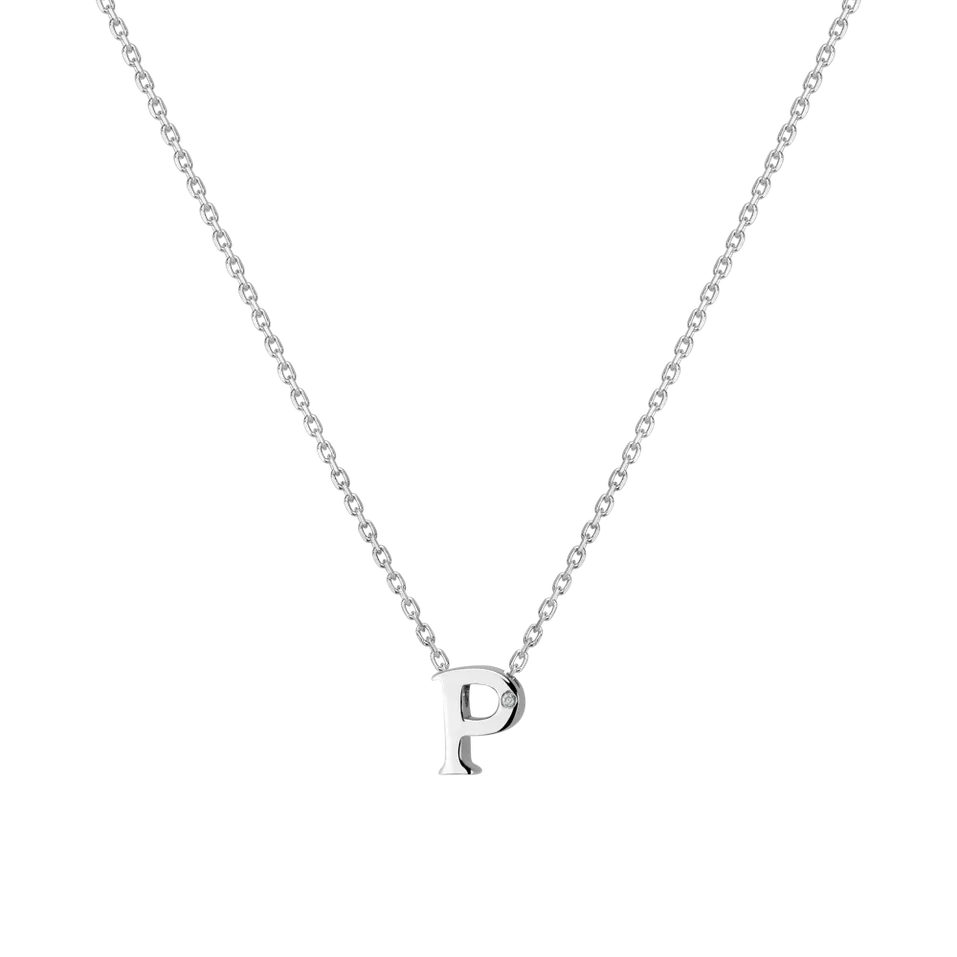 Náhrdelník s diamantom Flat Line P