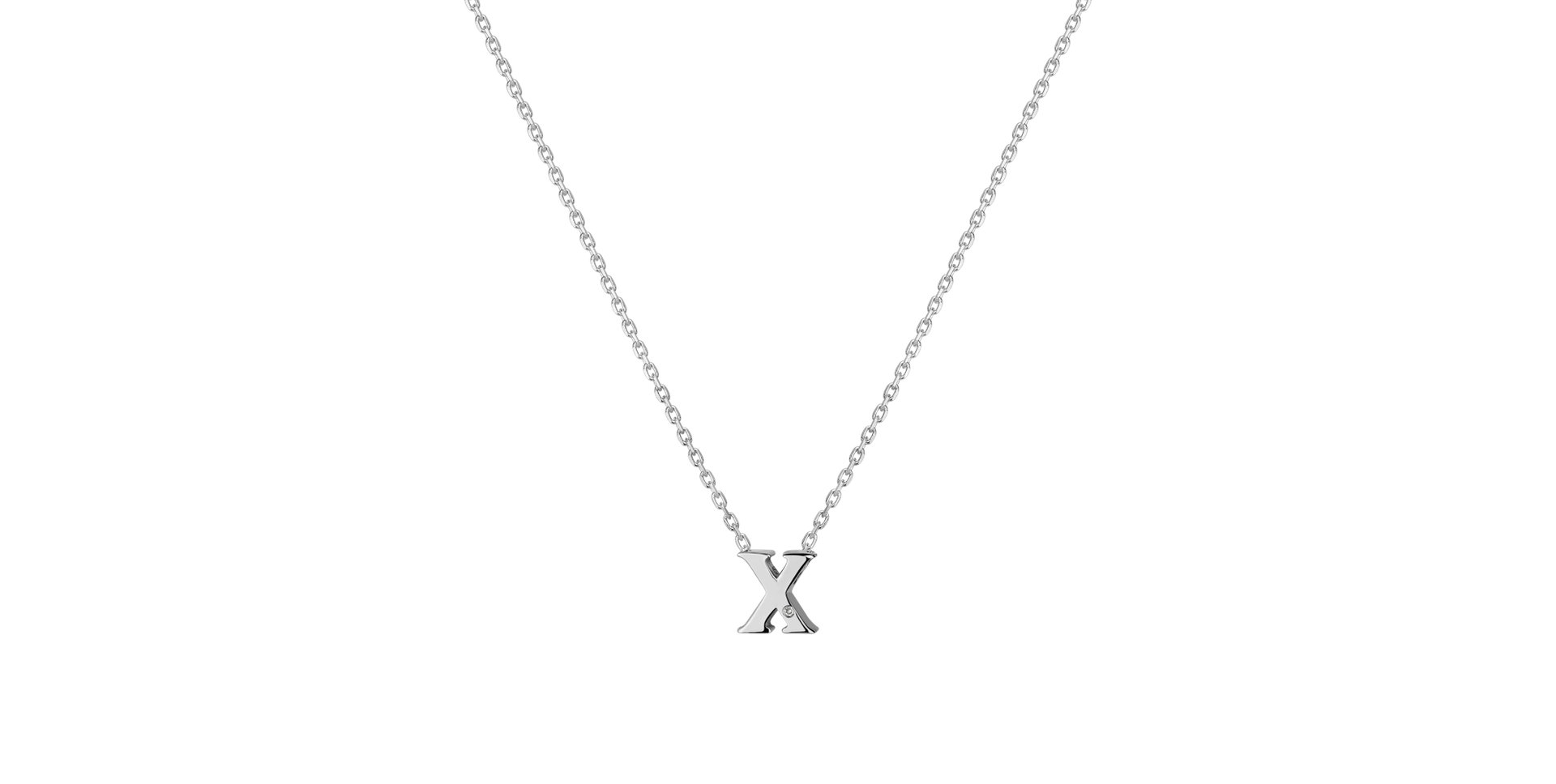 Náhrdelník s diamantom Flat Line X