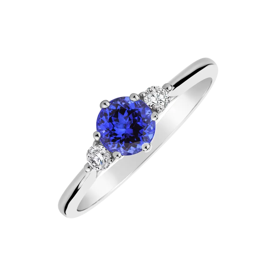 Prsteň s tanzanitom a diamantmi Midnight Serenity