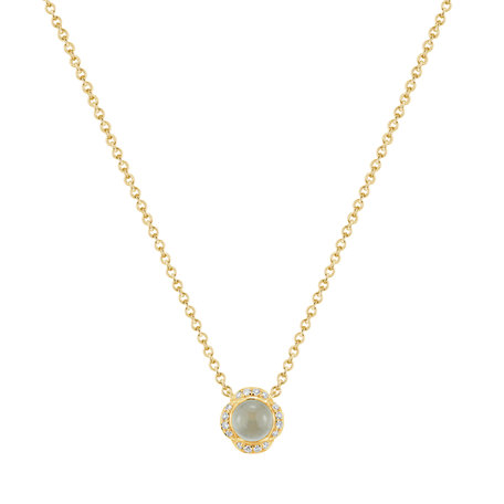 Náhrdelník s diamantmi a prehnitom Genevieve