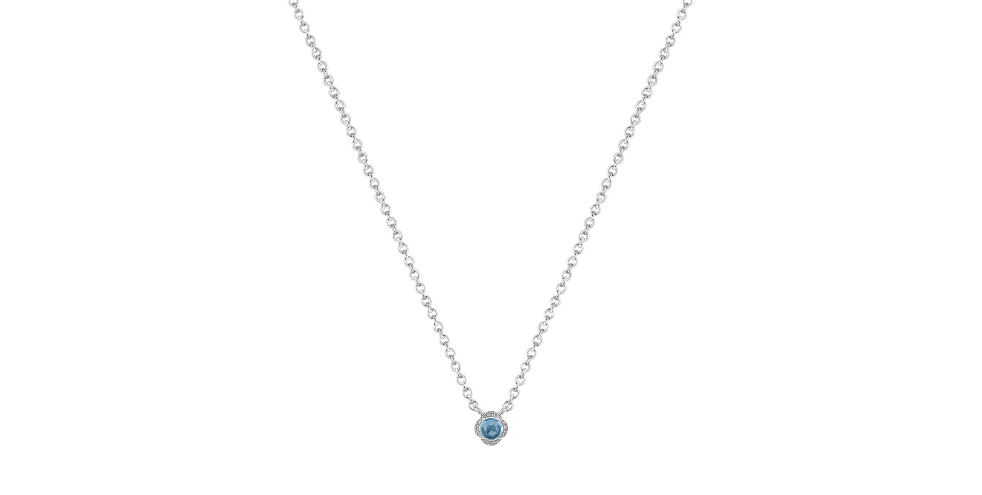Náhrdelník s diamantmi a topásom Genevieve
