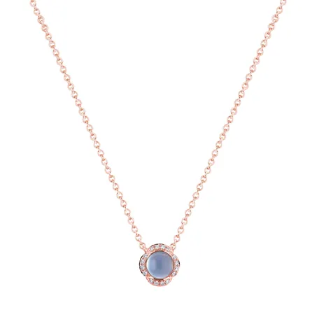 Náhrdelník s diamantmi a chalcedonom Genevieve