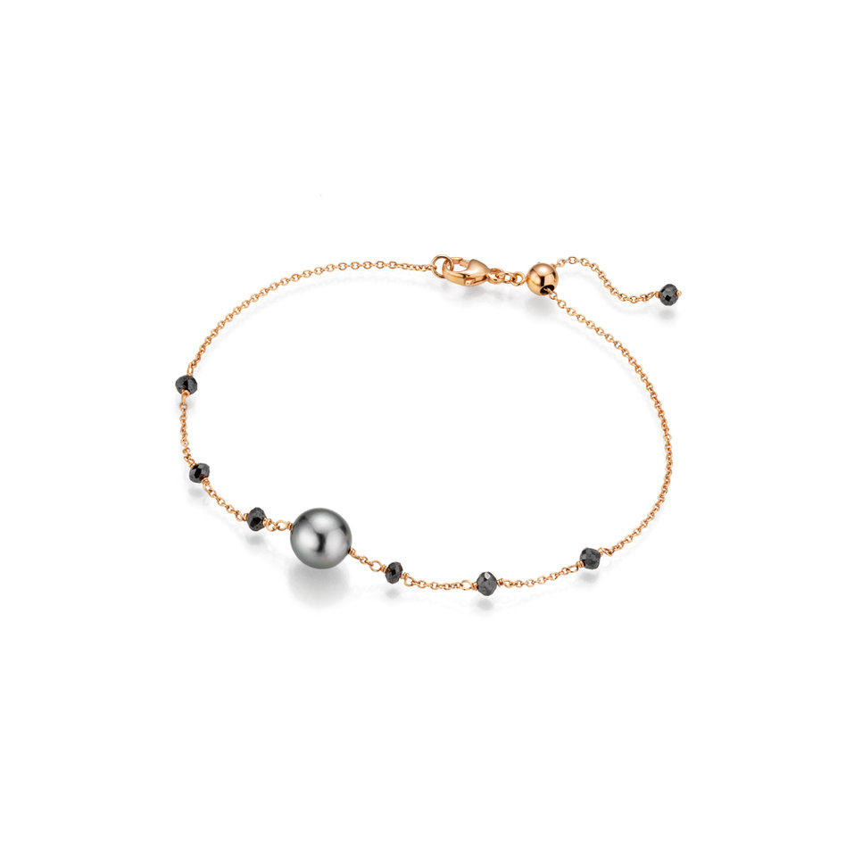 Náramok s diamantmi a morskou multicolor tahitskou perlou Delight