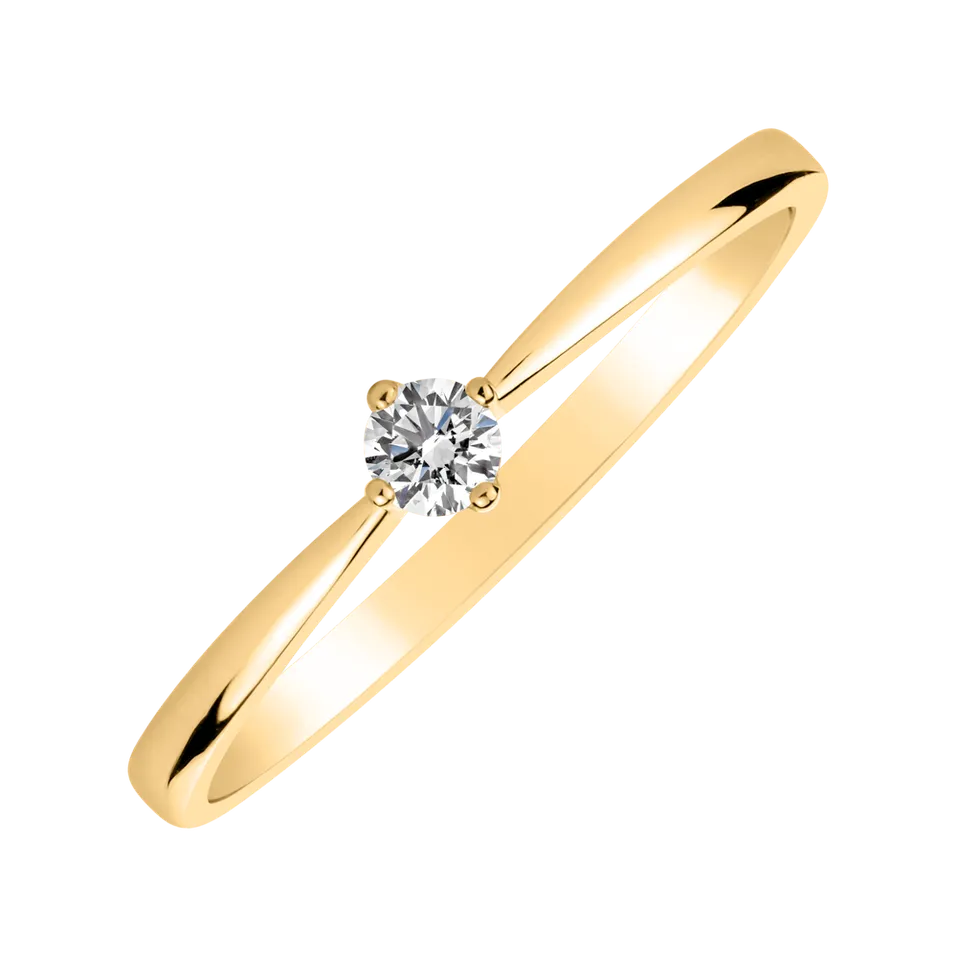 Prsteň s diamantom Made with Love