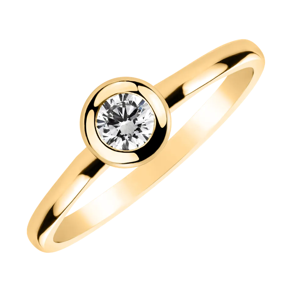 Prsteň s diamantom Classy Dot