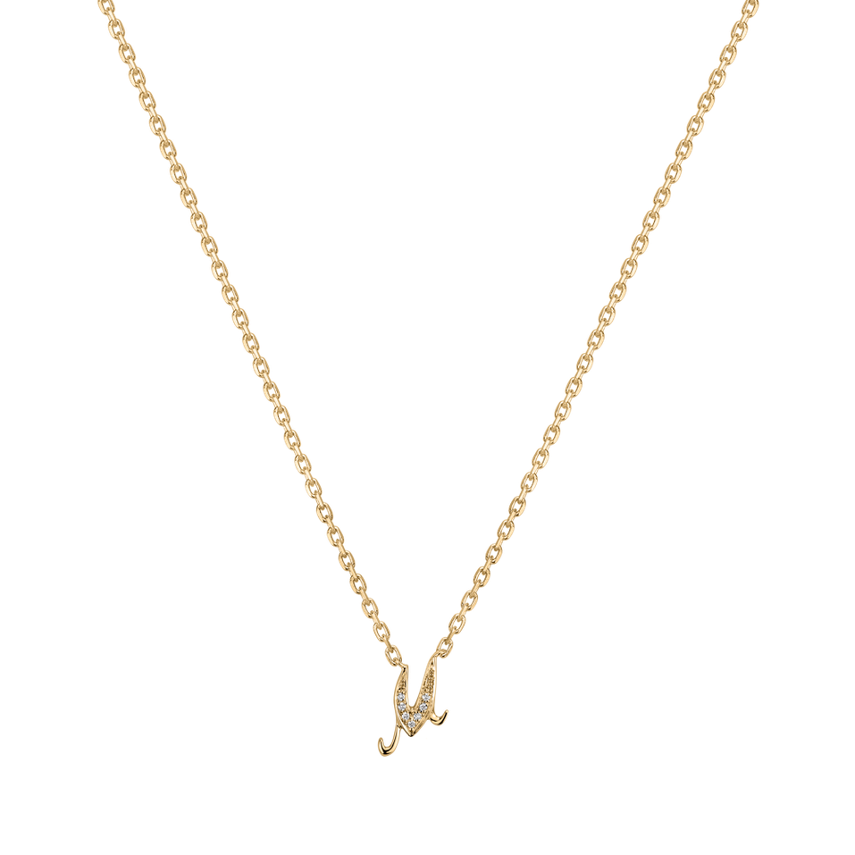 Náhrdelník s diamantmi Curly Diamonds M