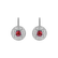 Náušnice s rubínom a diamantmi Shiny Circles2