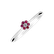 Prsteň s diamantom a rubínmi Shiny Flower2