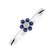 Prsteň s diamantom a zafírmi Shiny Flower2
