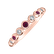 Prsten s diamanty s rubíny Shiny Dots2