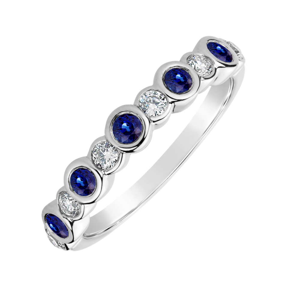 Prsteň s diamantmi a zafírmi Passion Dots