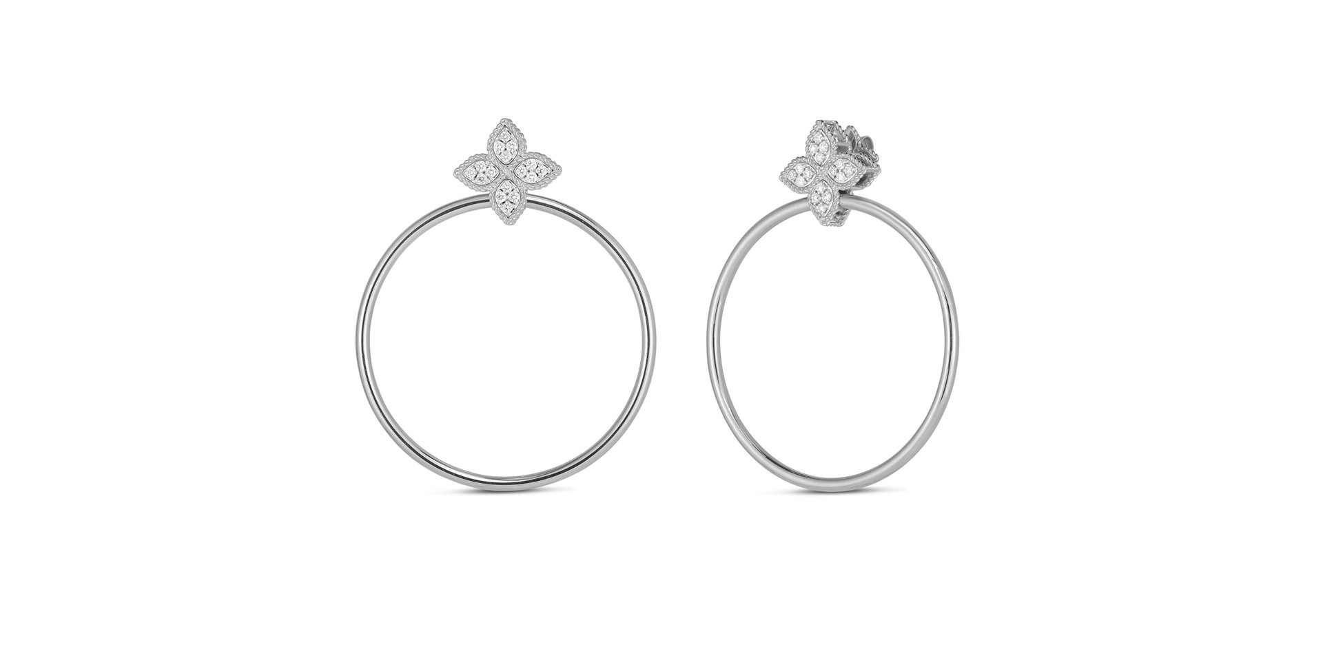 Náušnice s diamantmi Princess Flower