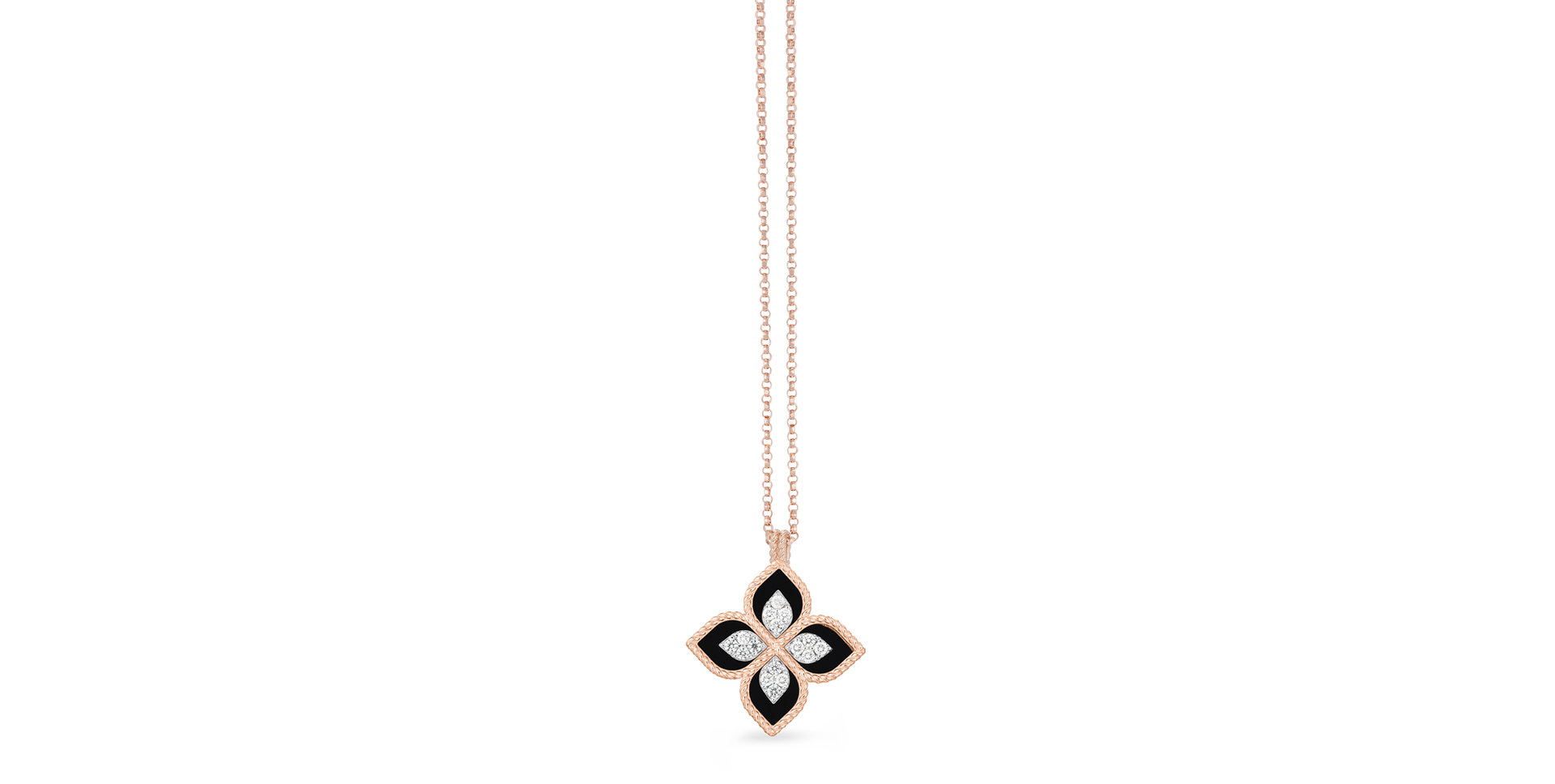 Náhrdelník s diamantmi a jadeitom Princess Flower