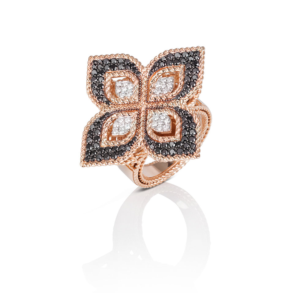 Prsten s diamanty Princess Flower