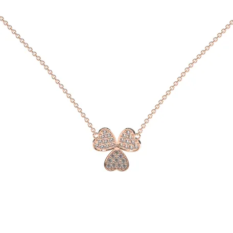 Náhrdelník s diamantmi Trefoil