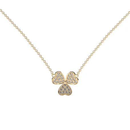 Náhrdelník s diamantmi Trefoil
