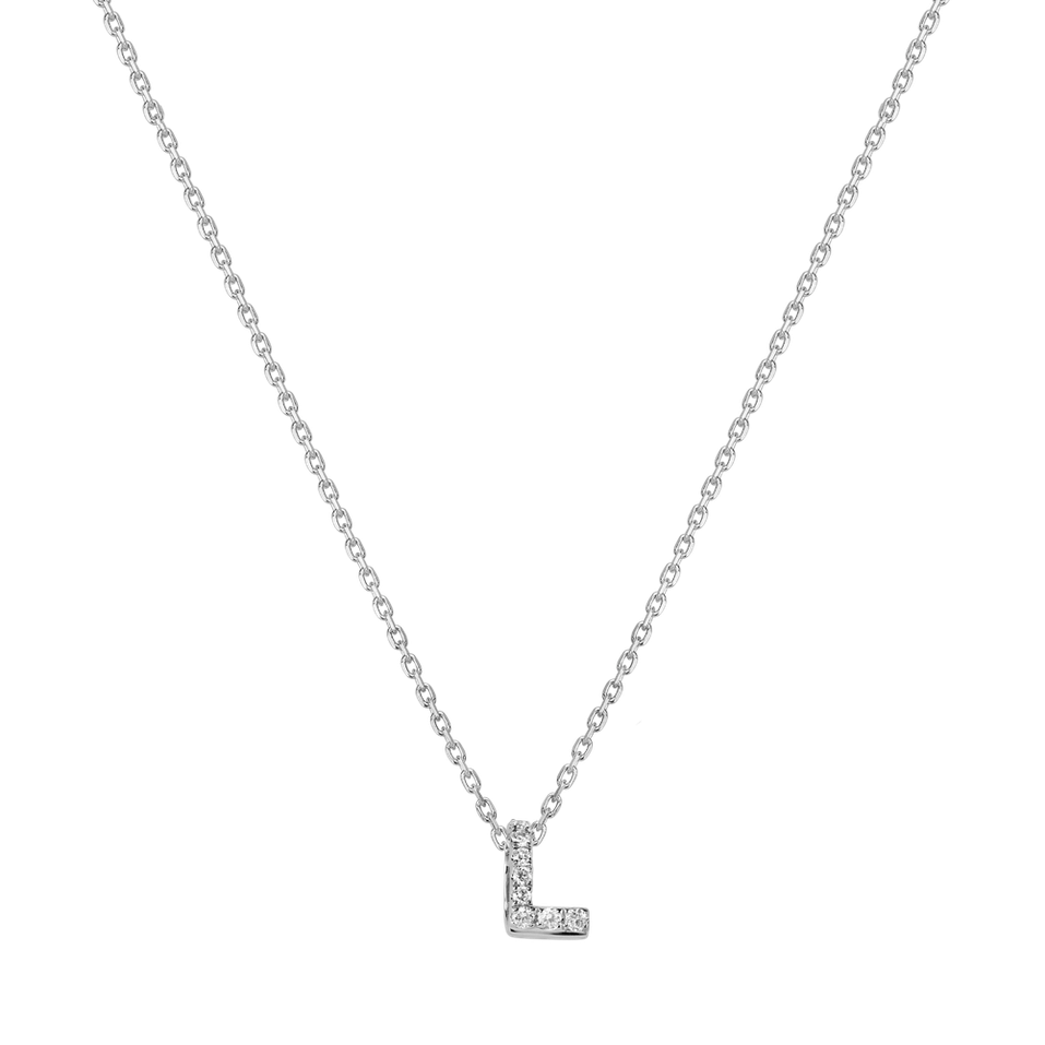Náhrdelník s diamantmi Glittering Letter L