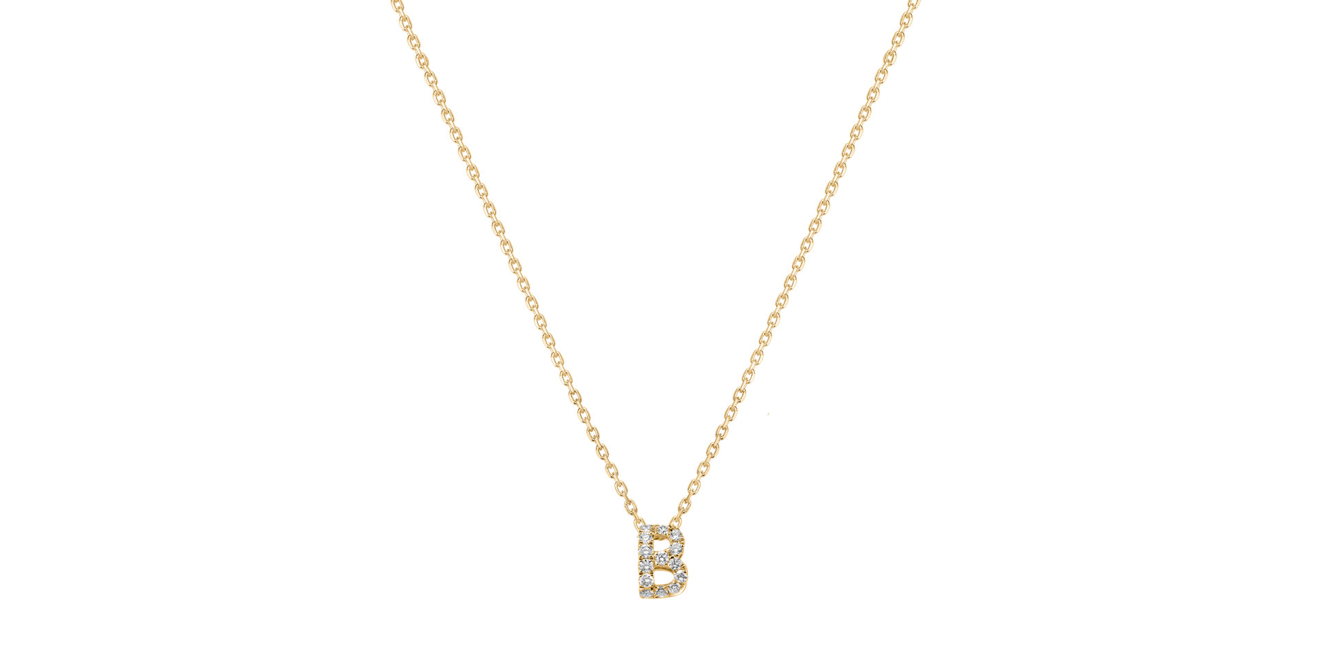 Náhrdelník s diamantmi Glittering Letter B