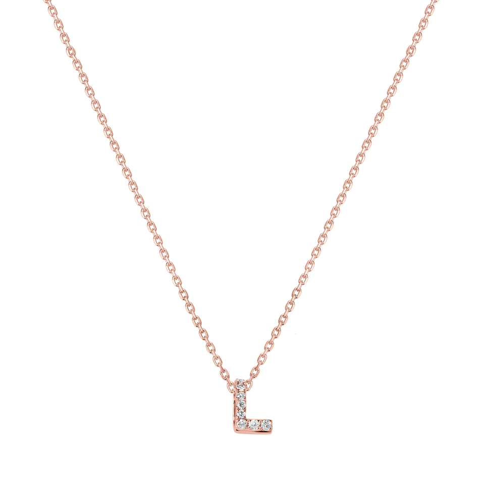 Náhrdelník s diamantmi Glittering Letter L