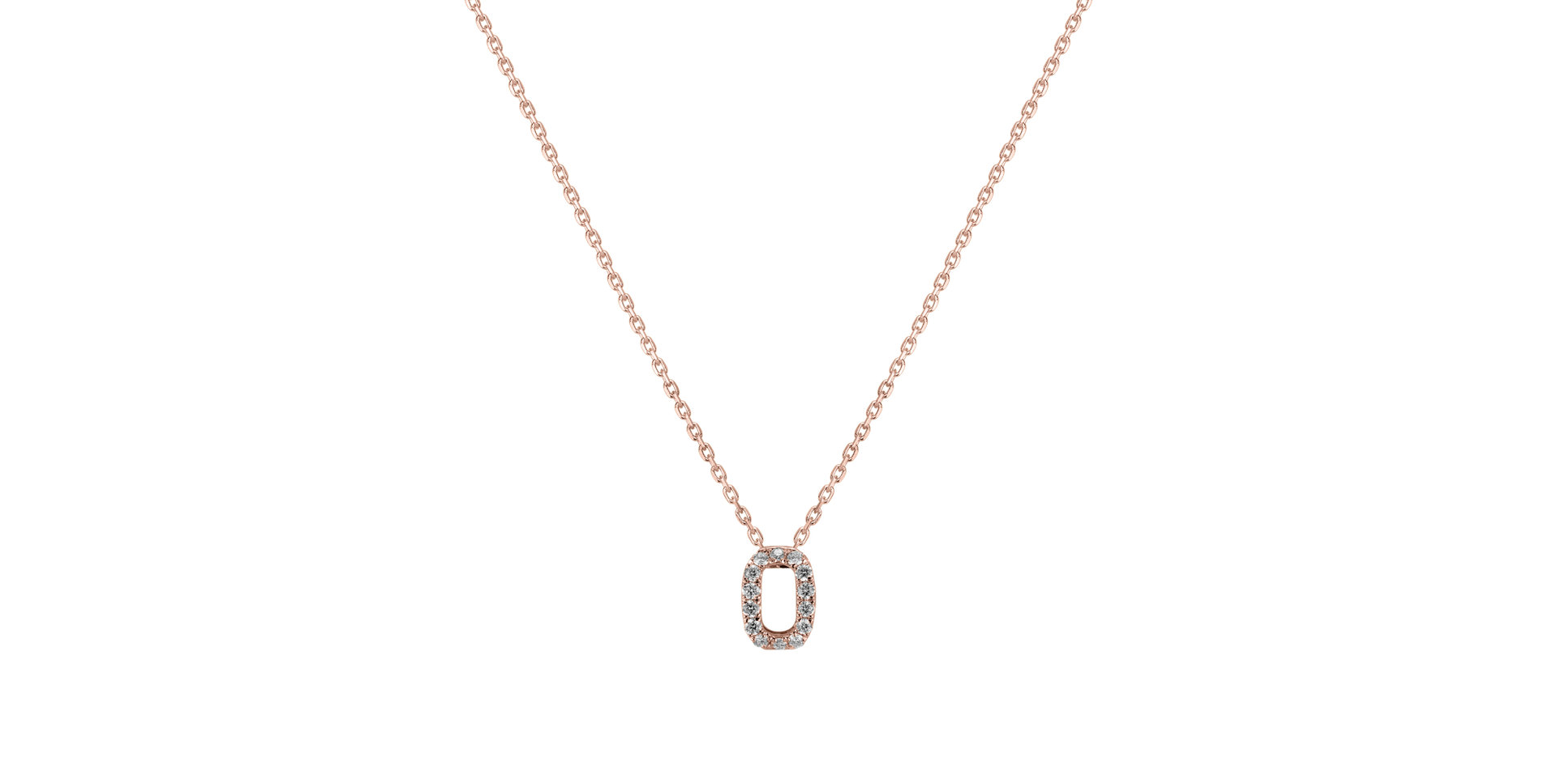 Náhrdelník s diamantmi Glittering Letter O