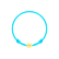 Detský diamantový náramok so šnúrkou Circle Letter V2