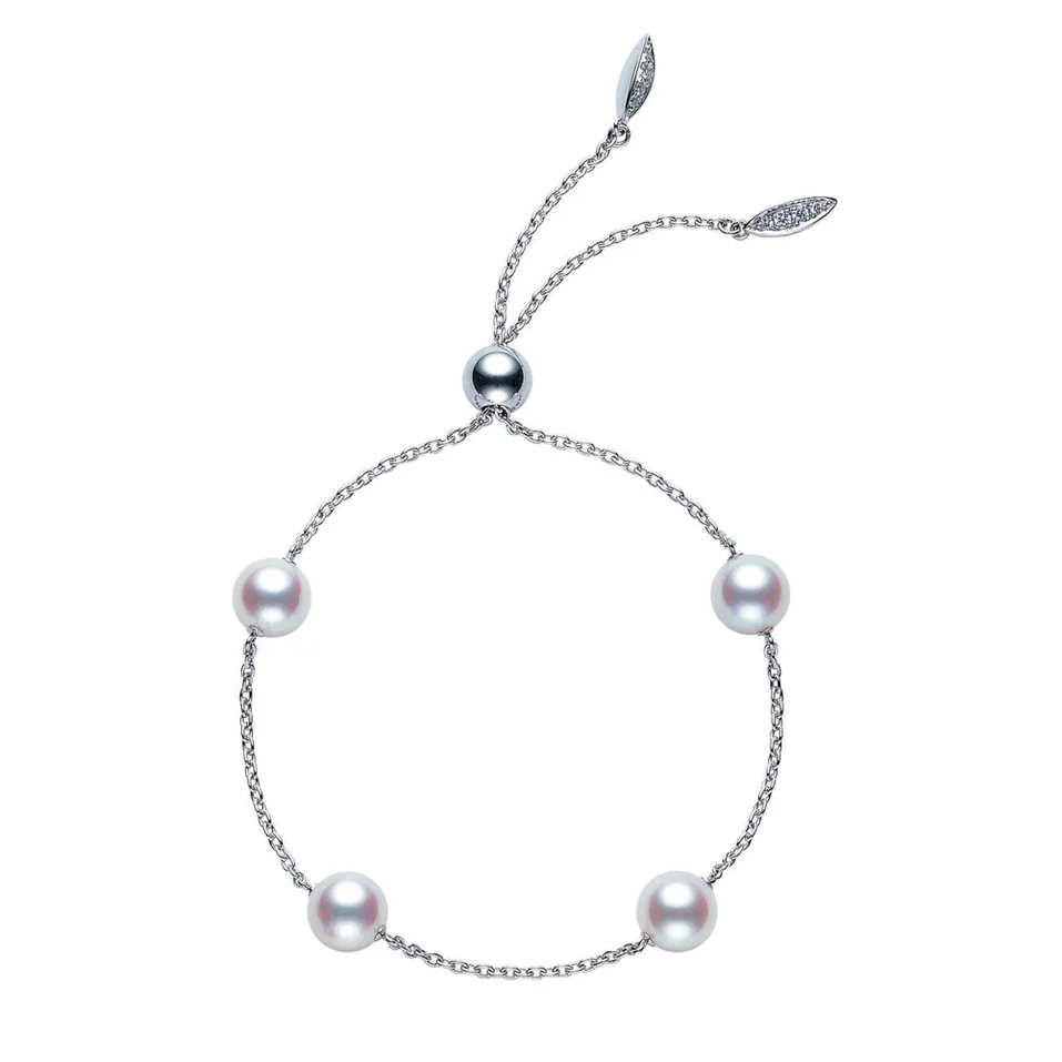 Náramek s diamantmi a perlami Pearls In Motion Collection